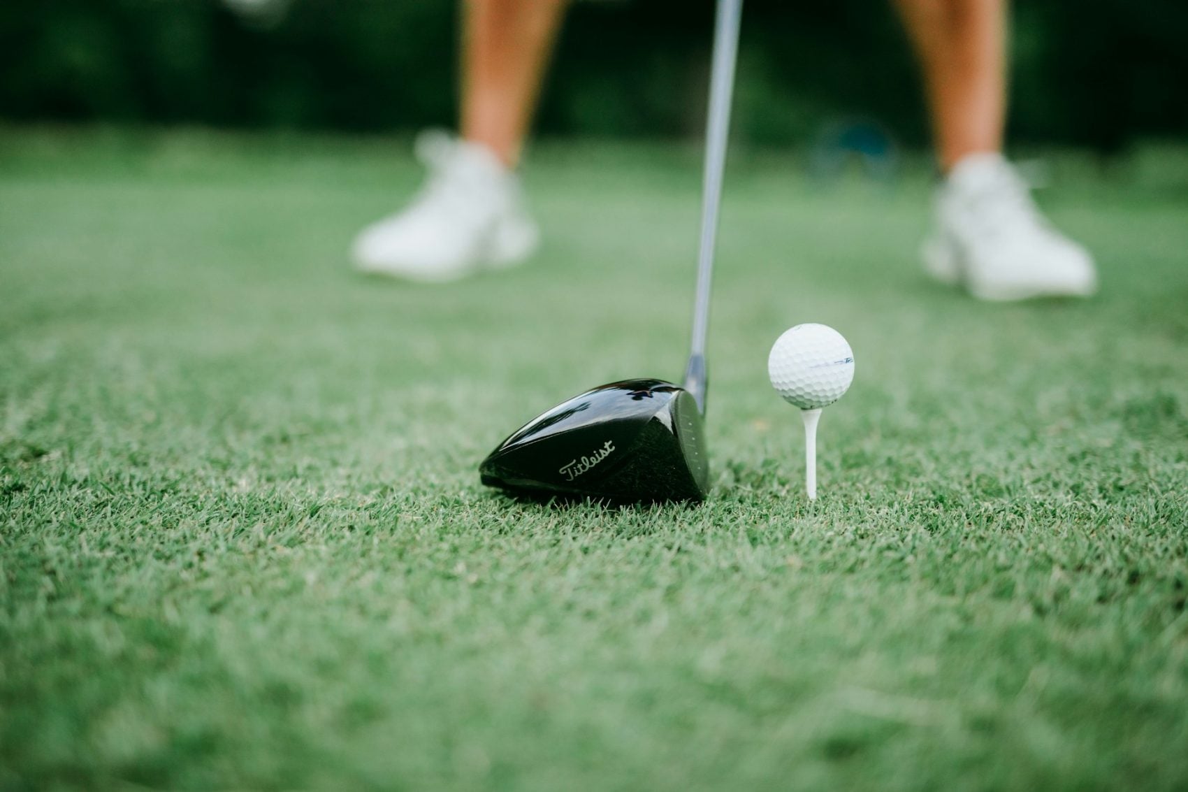 Golf ball and club